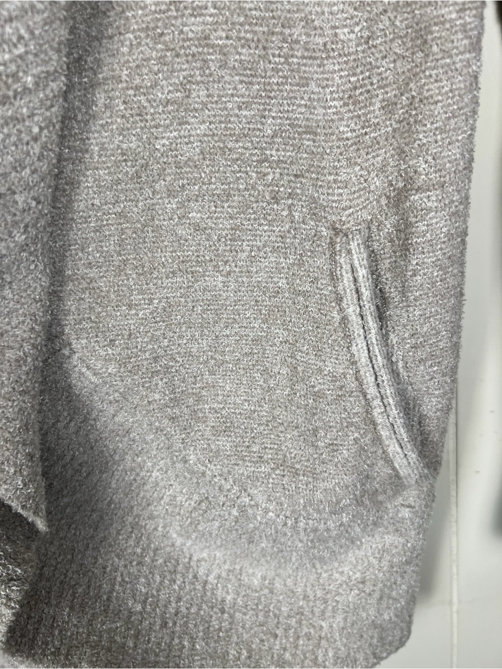 Barefoot Dreams Cozy Open-Front Shawl Collar Cardigan Oatmeal Grey Women’s Size - Picture 3 of 10